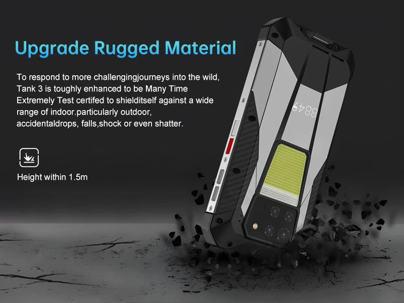 8849 Tank 3 Rugged 32GB 512GB 23800mAh 120W Charger Dimensity 8200 5G 200MP 120Hz Rangefinder Outdoor Light Wifi 6 GPS Dual Band - Mountain ship