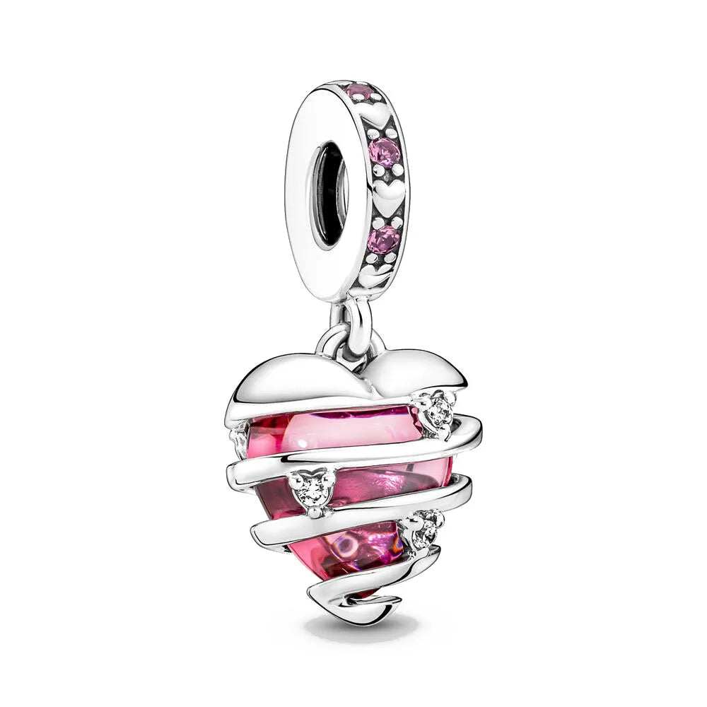 Europe 925 Silver Family Charm Fit Original Bracelet Jewelry Pendant Boy Girl Sparkling Mom Bead Sisters Pandora Dangle Plated Mountain ship