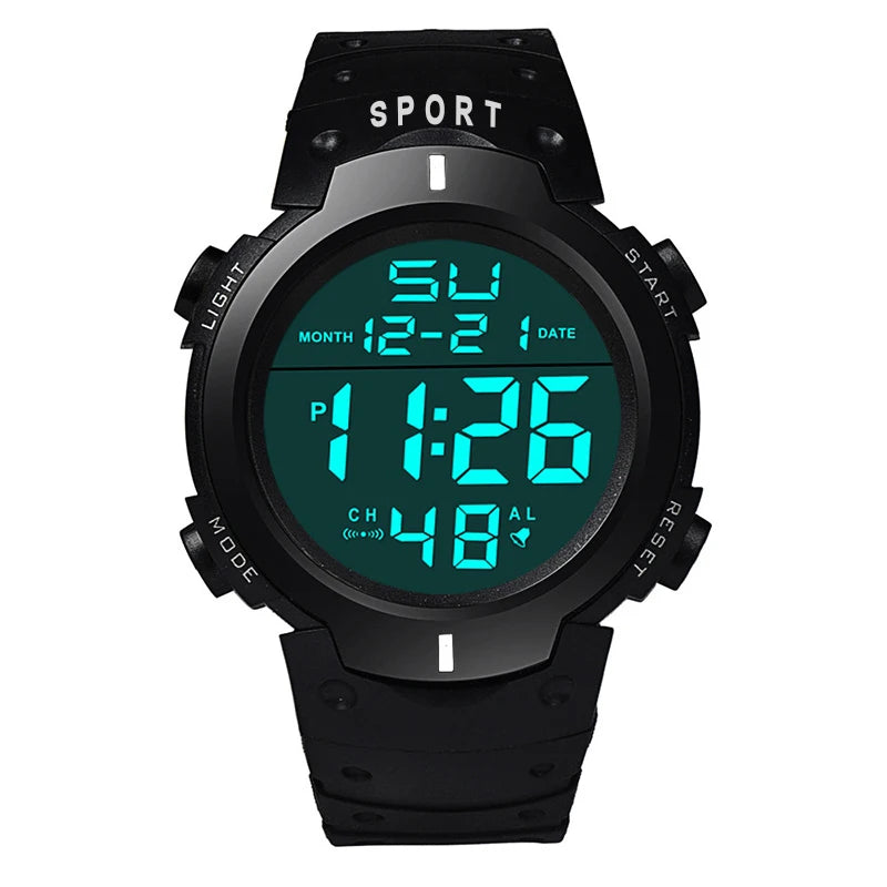 Men Sport LED Watches Top Brand Men Digital Clock Multi-Functional Rubber Man Fitnes Athlete Timekeeping Electronic Watch Reloj - Mountain ship
