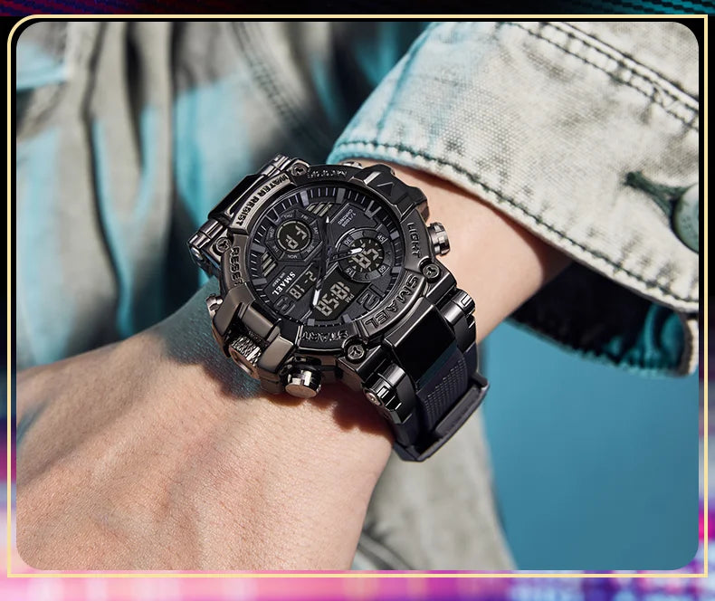 2025 SMAEL Sports Watches Men LED Watches New 50m Waterproof Digital Watches 8110 Shockproof Sports Watches for Men Electrionic - Mountain ship