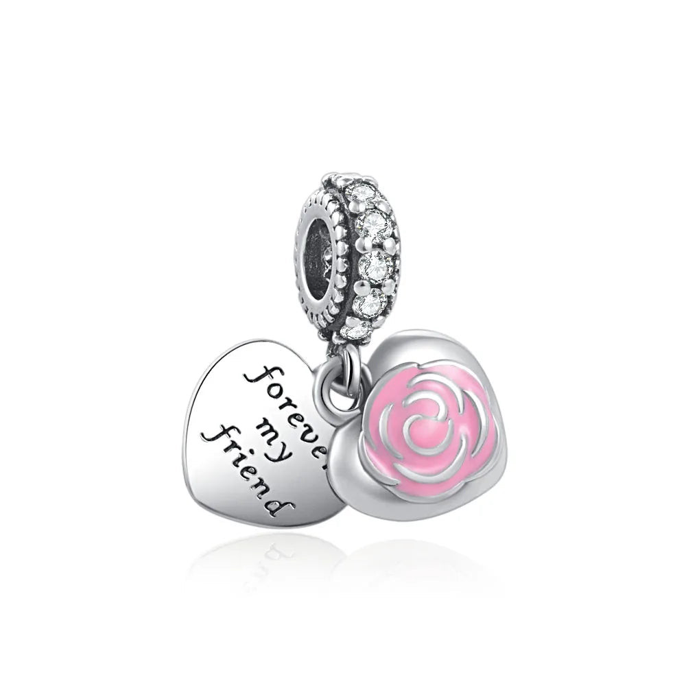 Europe 925 Silver Family Charm Fit Original Bracelet Jewelry Pendant Boy Girl Sparkling Mom Bead Sisters Pandora Dangle Plated Mountain ship