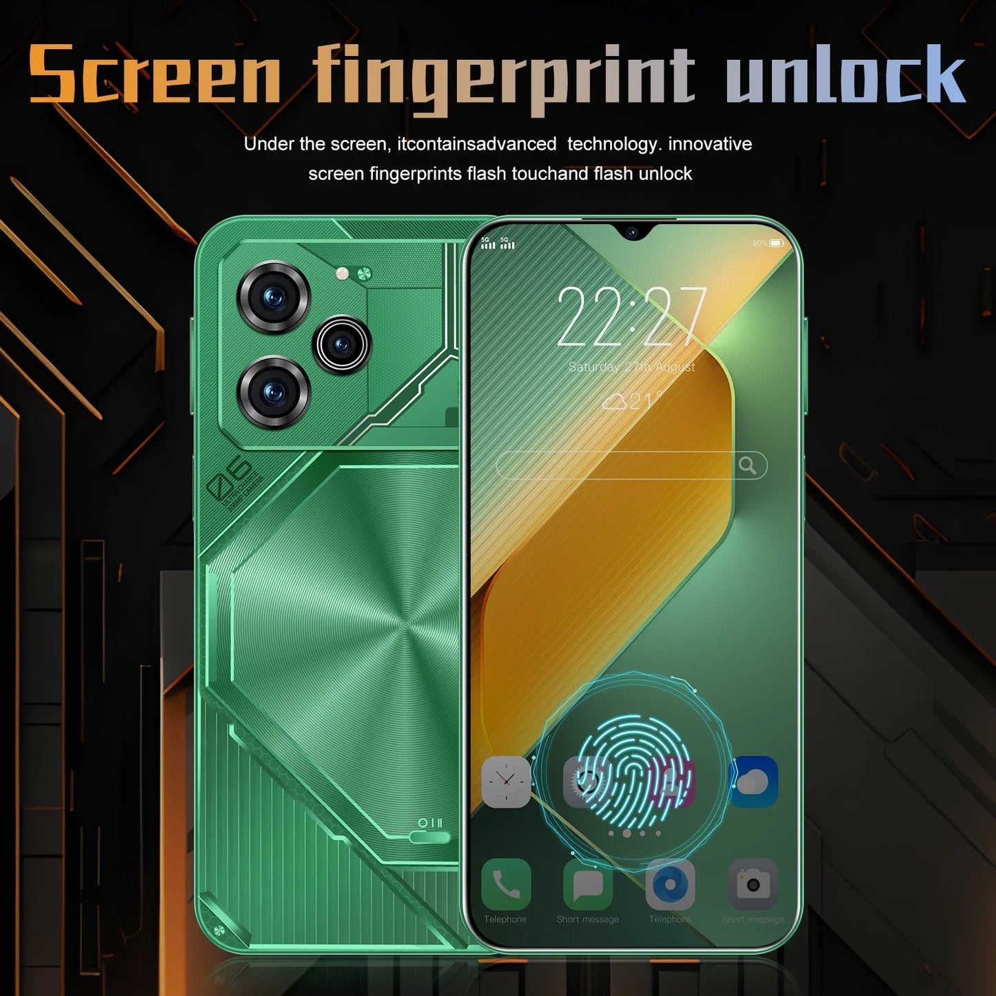 2025 New Global Pova 6 Pro unlocks high-definition screen with a 7.3-inch 22GB+2TB 5G dual analog Celulares Android 14 8000mAh - Mountain ship