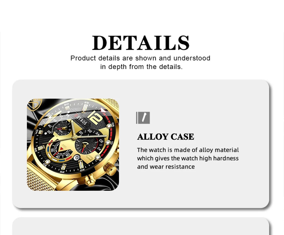 Fashion Mens Business Watches Luxury Stainless Steel Mesh Belt Quartz Wrist Watch Luminous Clock Men Casual Calendar Watch - Mountain ship