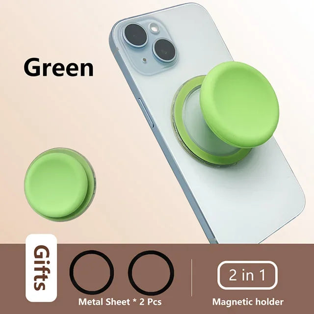 Magnetic Mobile Phone Grip Tok Holder For IPhone 15 Samsung Socket Pocket Support Mac Safe Ring Finger Folding Stand posocket - Mountain ship
