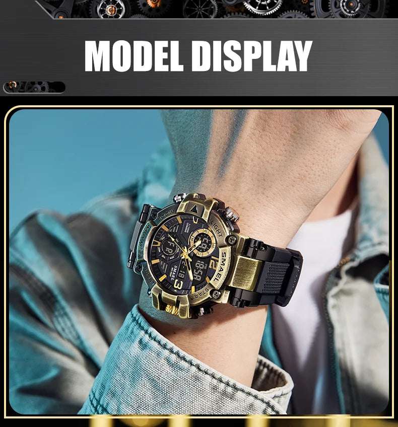 2025 SMAEL Sports Watches Men LED Watches New 50m Waterproof Digital Watches 8110 Shockproof Sports Watches for Men Electrionic - Mountain ship