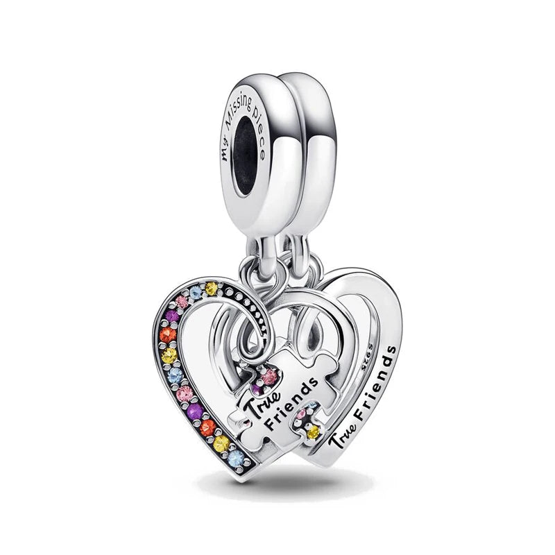 Europe 925 Silver Family Charm Fit Original Bracelet Jewelry Pendant Boy Girl Sparkling Mom Bead Sisters Pandora Dangle Plated Mountain ship