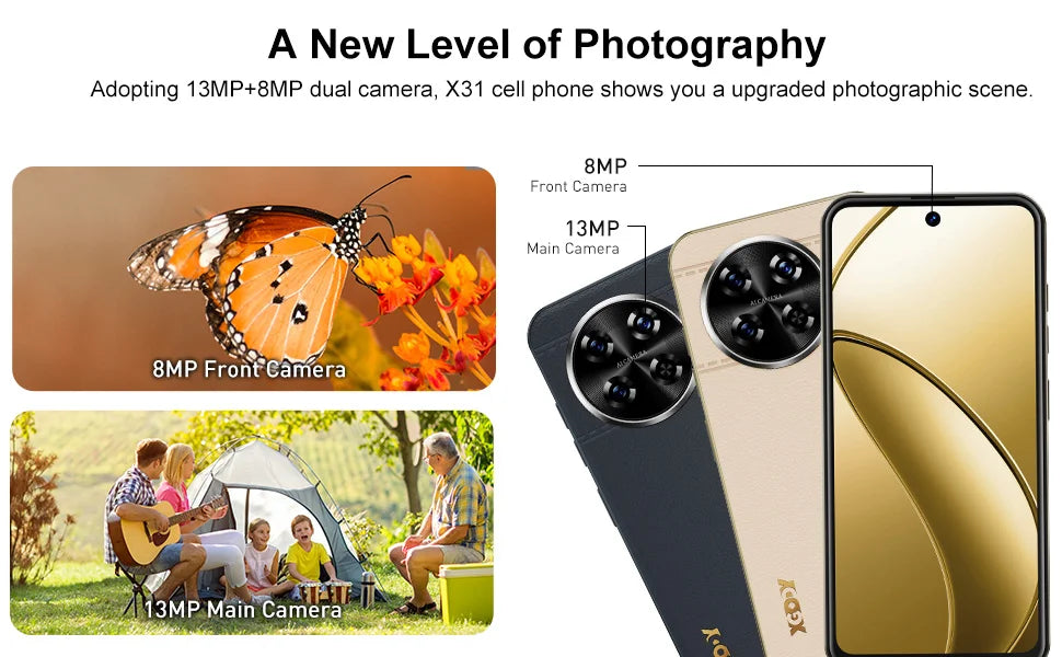 2025 New XGODY Smartphone Android,6.5 inch Screen,3GB+64GB ROM,Mobile phones,4250mAh,13MP,4G Network,Dual SIM 4Core,Cellphones - Mountain ship