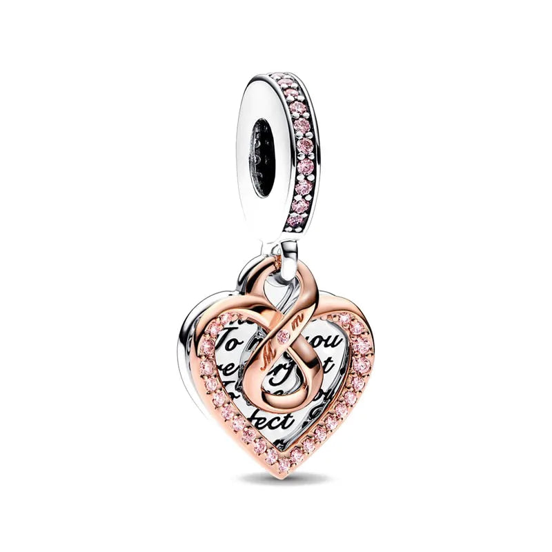 Europe 925 Silver Family Charm Fit Original Bracelet Jewelry Pendant Boy Girl Sparkling Mom Bead Sisters Pandora Dangle Plated Mountain ship