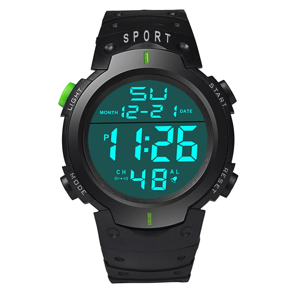 Men Sport LED Watches Top Brand Men Digital Clock Multi-Functional Rubber Man Fitnes Athlete Timekeeping Electronic Watch Reloj - Mountain ship