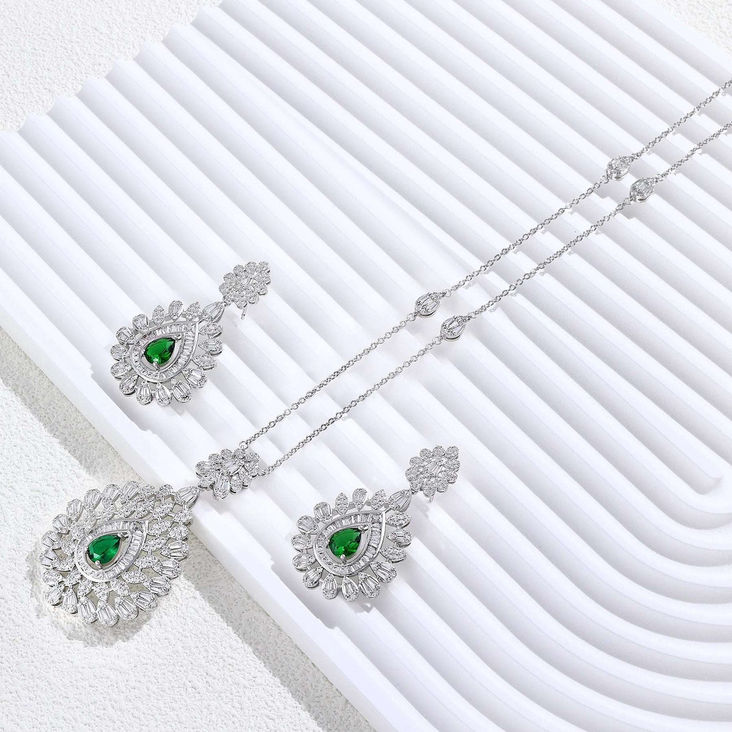 2023 Best selling African Sweater Chain 2-piece Bridal Jewelry Set New Fashion Dubai Jewelry Set Women's Wedding Party - Mountain ship