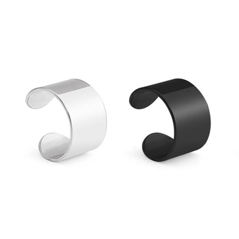 1 Piece Stainless Steel Ear Clip Earrings for Women Men Painless Fake Earrings Best Selling Style Punk Hip Hop Jewelry - Mountain ship