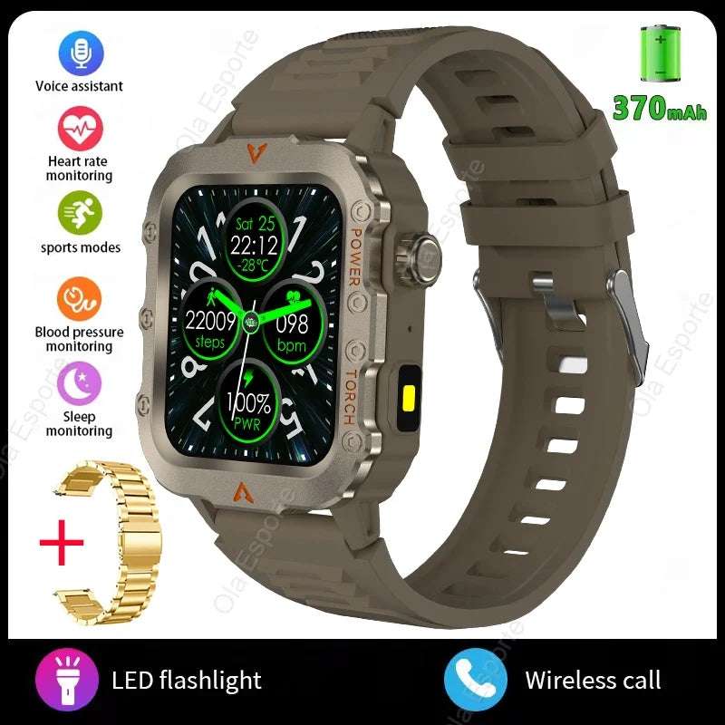 Outdoor Sports Smart Watch for huawei xiaomi Samsung 2025 Men Women Watches Fitness Track ECG+PGG Smartwatch with Led Lighting - Mountain ship