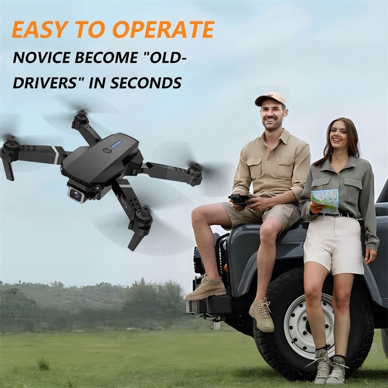 The E88 Dual-camera Drone With Two Batteries Has The Function Of Altitude Hold Mode. It Is Equipped With Dual Lenses And Can Fly Stably. - Mountain ship