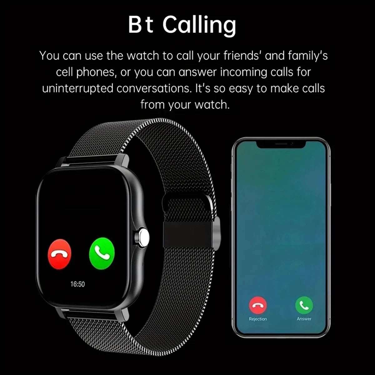 2025 New Bluetooth Answer Call Smart Watch Men Touch Call Fitness Tracker Waterproof Smartwatch Women For Android ios Gift - Mountain ship