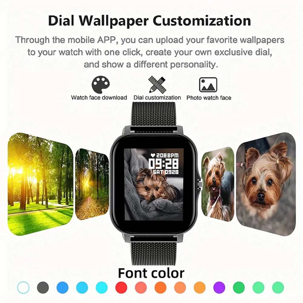 2025 New Bluetooth Answer Call Smart Watch Men Touch Call Fitness Tracker Waterproof Smartwatch Women For Android ios Gift - Mountain ship