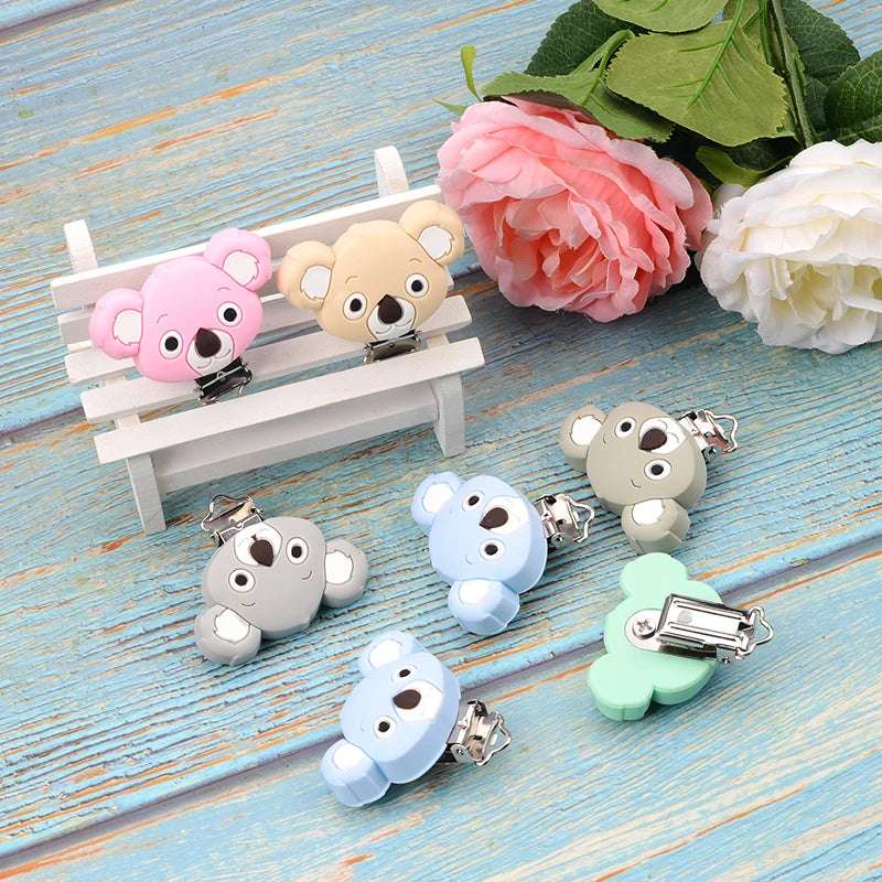LOFCA 1PC Silicone Koala  Clips  jewelry creation clip Pendant Tools Multi Colors clips for  Necklace Jewelry Accessories - Mountain ship
