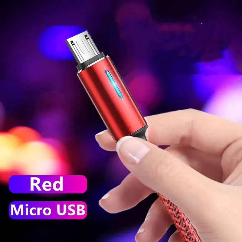 Micro USB Cable 5A LED Fast Charging Micro Data Cord For Huawei Samsung Xiaomi Android Mobile Phone Accessories Charger Cables - Mountain ship