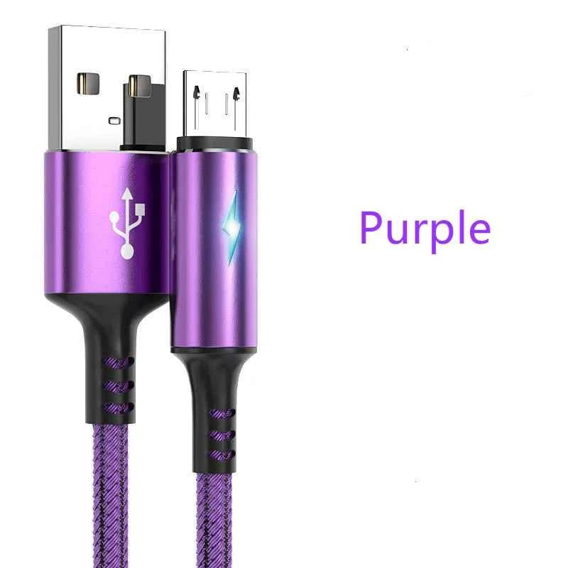 Micro USB Cable 5A LED Fast Charging Micro Data Cord For Huawei Samsung Xiaomi Android Mobile Phone Accessories Charger Cables - Mountain ship