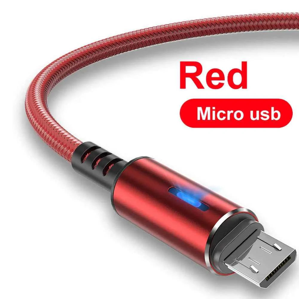 Micro USB Cable 5A LED Fast Charging Micro Data Cord For Huawei Samsung Xiaomi Android Mobile Phone Accessories Charger Cables - Mountain ship