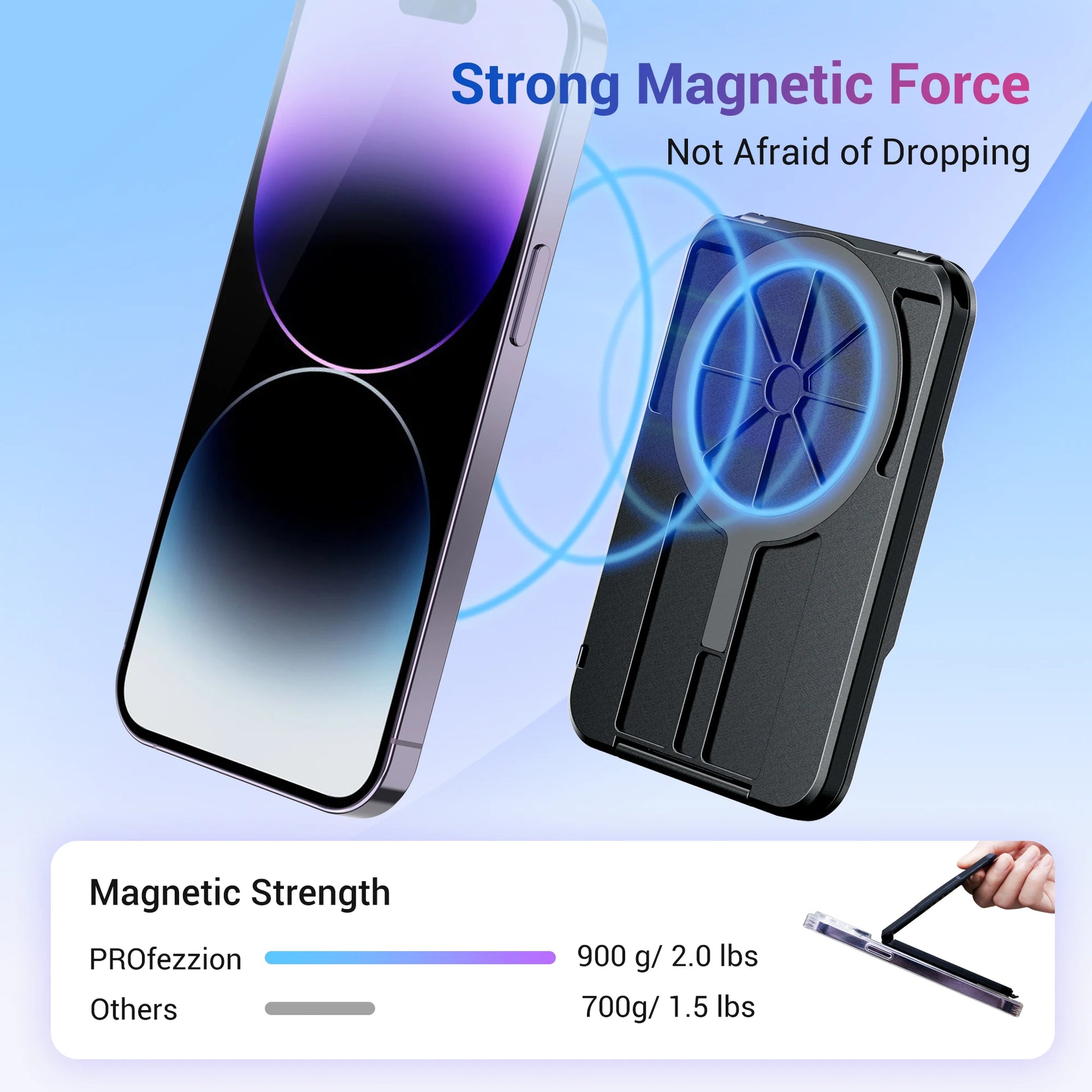 Magnetic Wallet & Card Holder with RFID Blocking Function for iPhone 16 15 14 Pro/ Pro Max/ 13 Pro Max/ 13 12 Pro MagSafe Wallet - Mountain ship