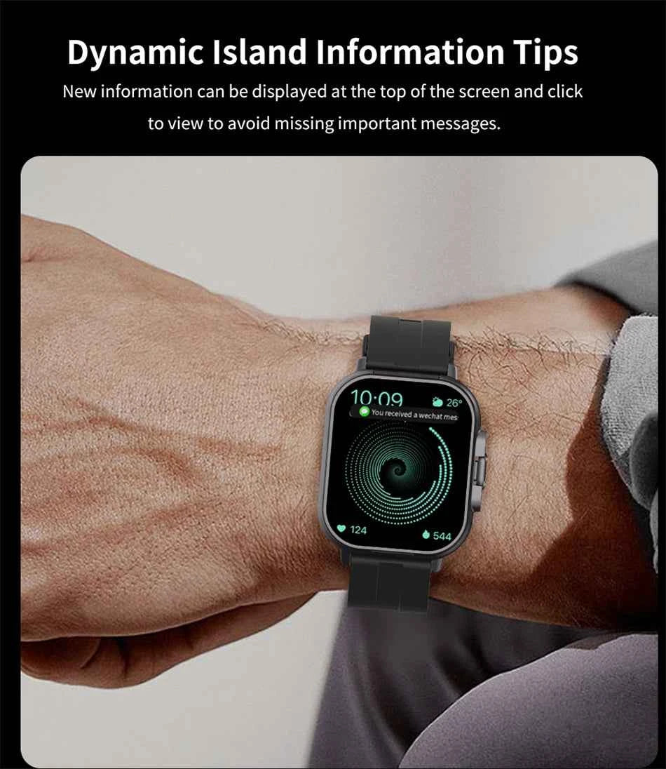 2024 Smart Watch 2 in 1 With Earphone Smartwatch Bluetooth Call Men Watch GPS Track Heart Rate Monitor Play Music SmartWatch - Mountain ship