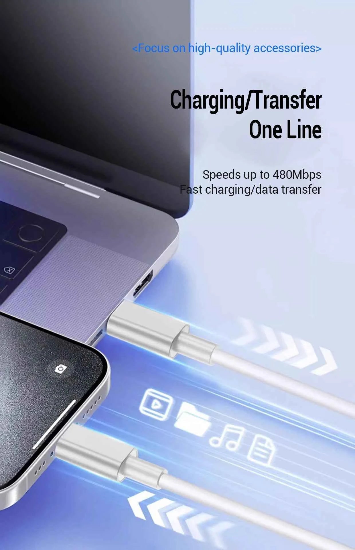 PD 20W Fast charger Cable For iphone 15 14 13 12 11 Pro Max X XS XR 8 7 6 6S Cell Phone Charger Charging Cable Accessories - Mountain ship