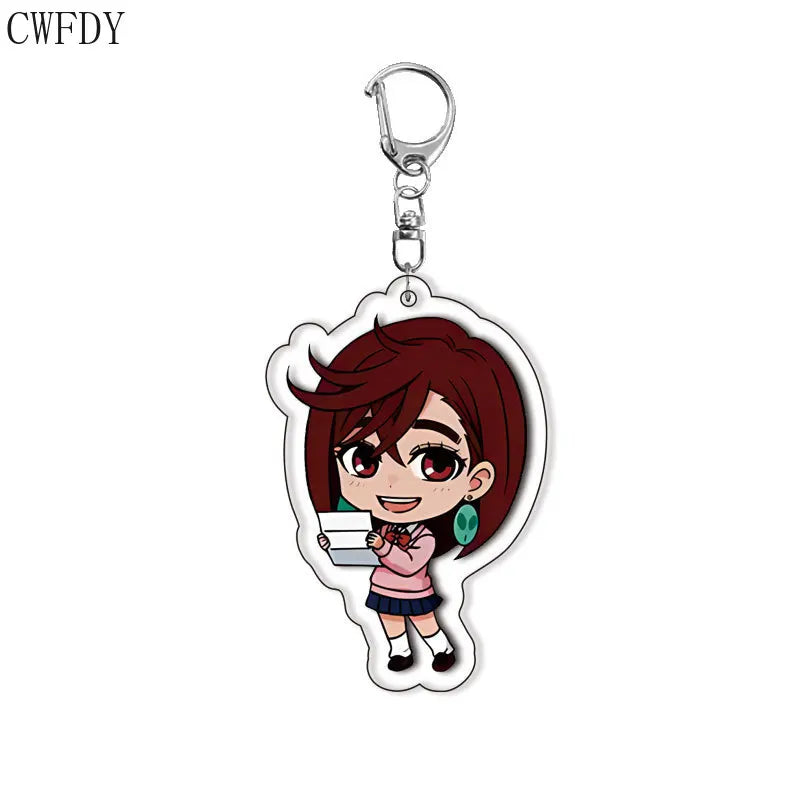 New Anime Dandadan Momo Acrylic Keychain Children Cartoon Badge Pendant Charms Key Chain Jewelry Accessories For Fans Xams Gift - Mountain ship
