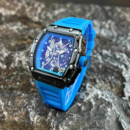 Men's Watch Light Luxury Brand Wine Barrel dial Fashionable Night Glow Sports Watch Calendar Clock Reloj L146 - Mountain ship