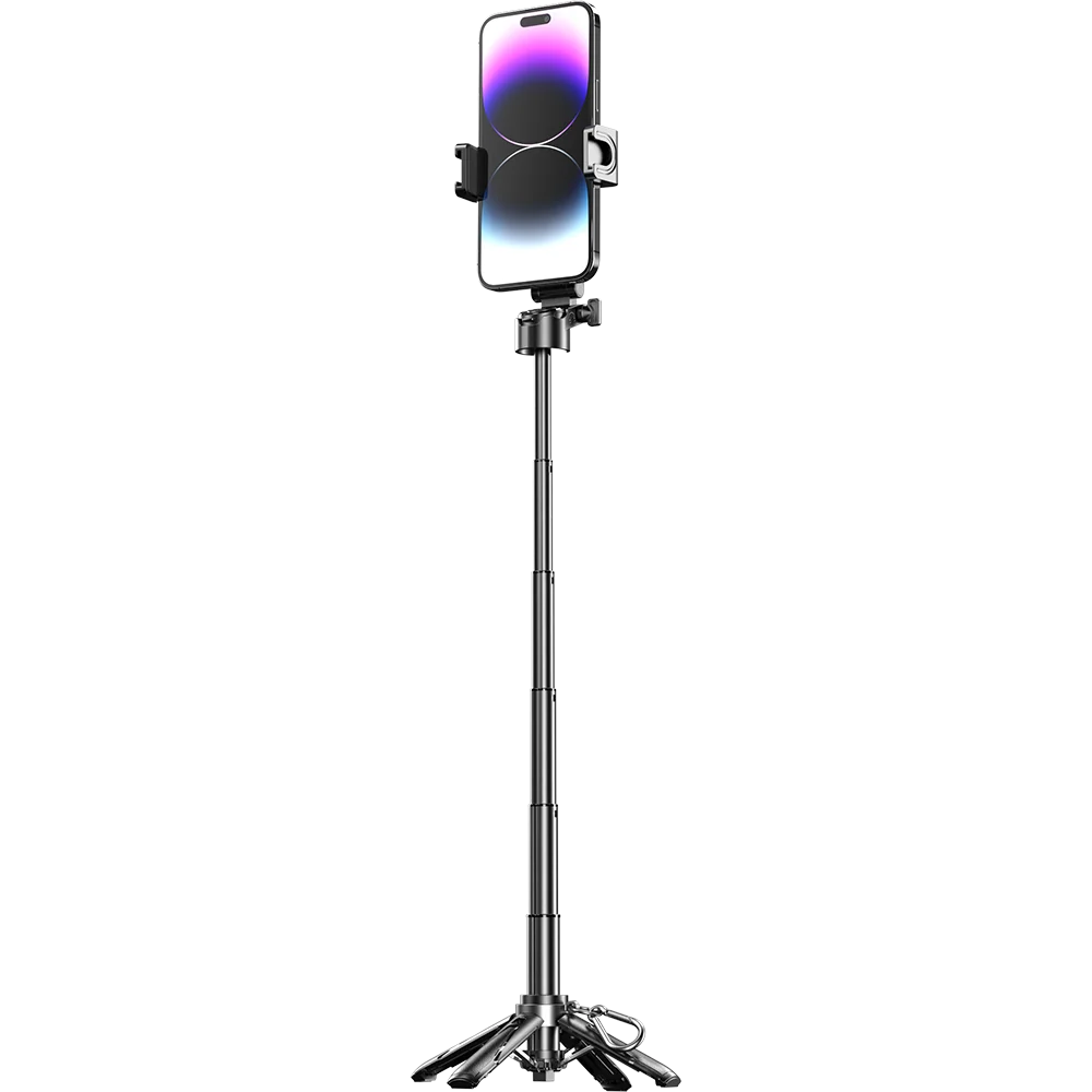 Newly Upgraded Design Mini Bluetooth Portable Telescopic Multifunctional Tripod Phone Selfie Stick - Mountain ship