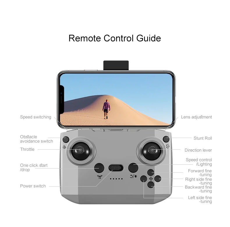 2025 D16 Mini Drone HD Camera 4K 1080P 180 ° Lens Dron Professional Obstacle Avoidance Optical Flow FPV Dron RC Quadcopter Toys - Mountain ship