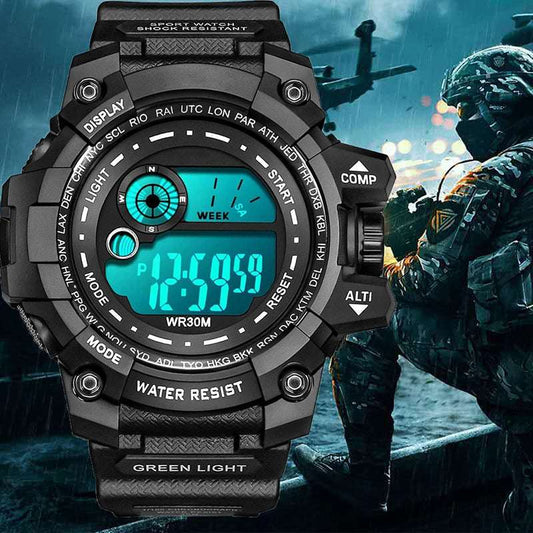 YIKAZE Men LED Digital Watches Luminous Fashion Sport Waterproof Watches For Man Kids Date Army Military Clock Relogio Masculino - Mountain ship