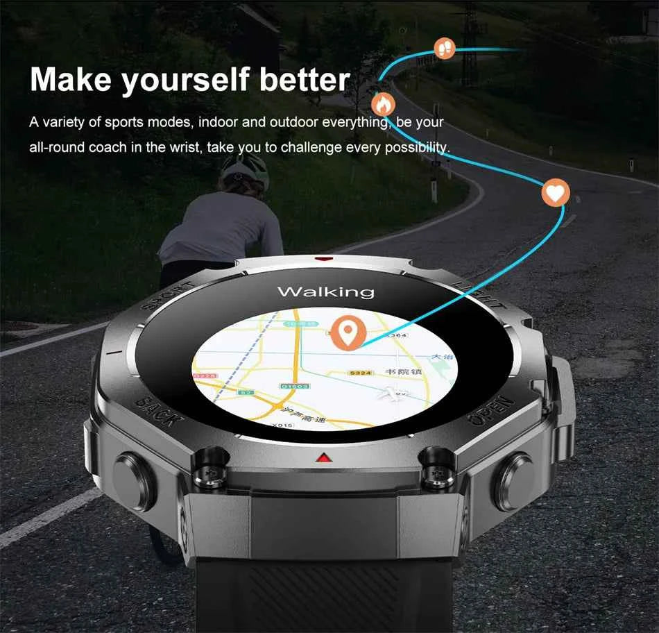 2025 New LED Smart Watch Men's HD AMOLED Bluetooth Call Waterproof Smartwatch Heart Rate Monitoring Women's Health Smart Watches - Mountain ship
