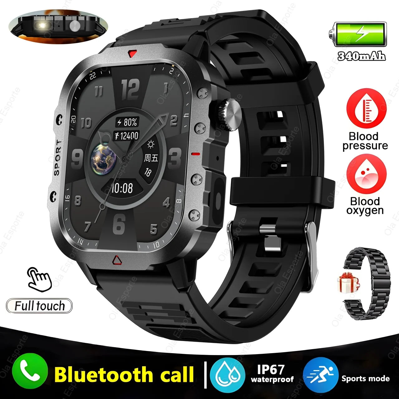 Original Men Smart Watch Bluetooth Call Fitness Clock 3ATM IP68 Swim Waterproof Sports Smartwatch for Women Xiaomi Android 2024 - Mountain ship