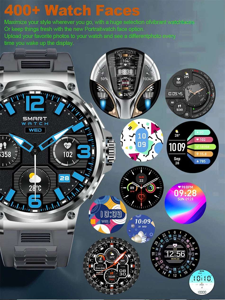 2024 New For Huawei Xiaomi Men GPS Track Smart Watch 1.85 Inch Ultra HD AMOLED Screen 710 Mah Battery Bluetooth Call Smartwatch - Mountain ship