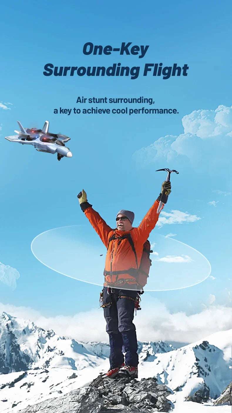 JJRC Dron With Camera Glide Take Off EVA Fighter WIFI Picture Transmission 8K Aerial Foam Remote Control Aircraft Toy Gifts - Mountain ship
