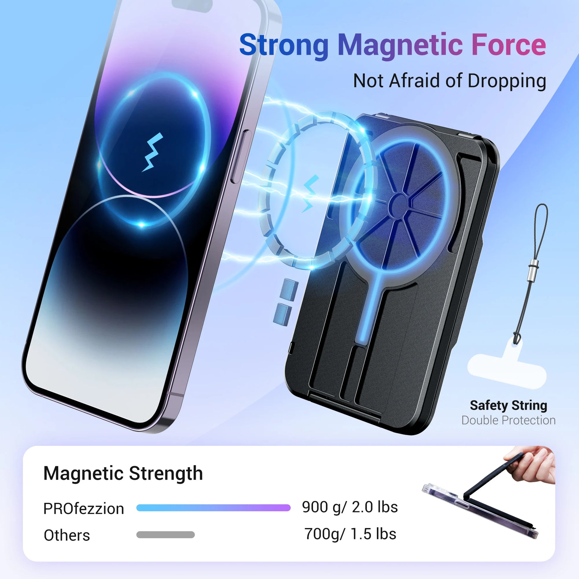 Magnetic Wallet & Card Holder with RFID Blocking Function for iPhone 16 15 14 Pro/ Pro Max/ 13 Pro Max/ 13 12 Pro MagSafe Wallet - Mountain ship