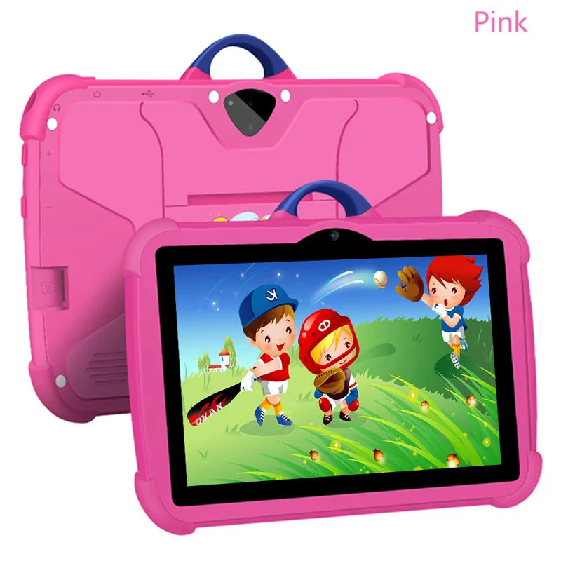 New Cartoon Pattern Kids Tablet 7 Inch Quad Core 4GB RAM 64GB ROM Android Learning Education Games Tablets Children's Gifts - Mountain ship