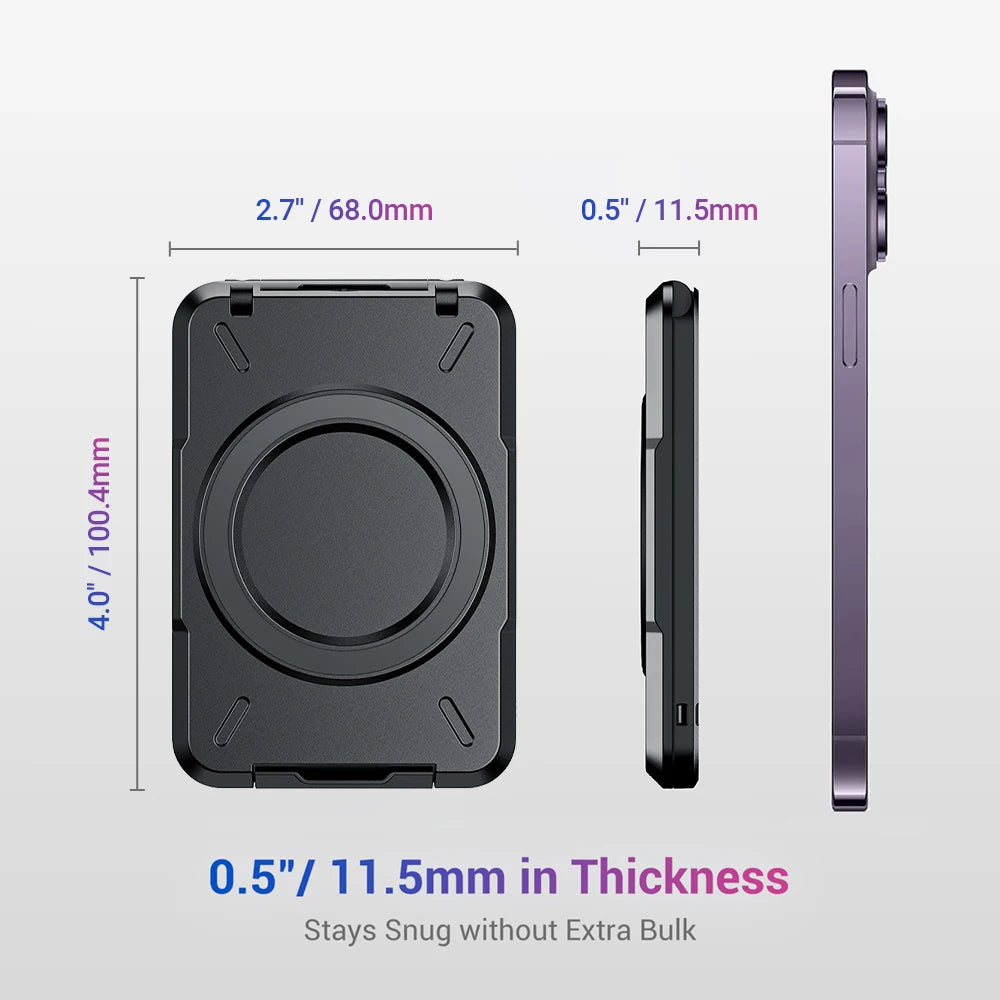 Magnetic Wallet & Card Holder with RFID Blocking Function for iPhone 16 15 14 Pro/ Pro Max/ 13 Pro Max/ 13 12 Pro MagSafe Wallet - Mountain ship