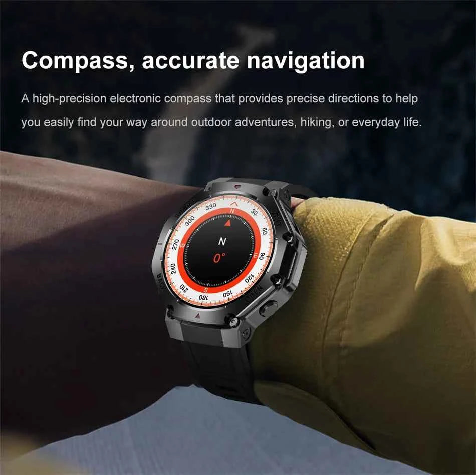 2025 New LED Smart Watch Men's HD AMOLED Bluetooth Call Waterproof Smartwatch Heart Rate Monitoring Women's Health Smart Watches - Mountain ship