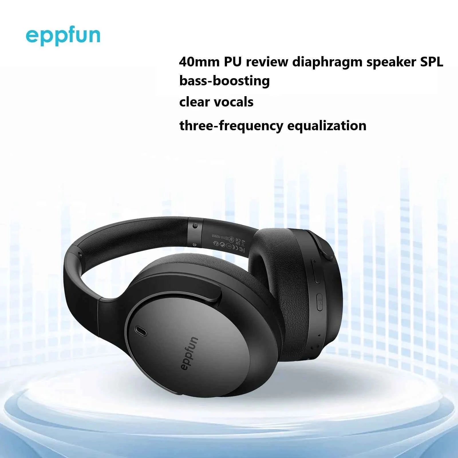 eppfun LE Audio Over Ear Bluetooth 5.4 Headphones with mic,Aptx Lossless/LC3/Auracast Headset for Music Gaming TV Watching QC308 - Mountain ship