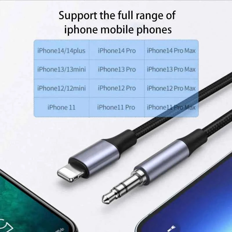 For iPhone To 3 5 MM Jack AUX Cable Adapter For iPhone 12 13 14 Pro Adapter Headphone Connector Audio Splitter phone accessories - Mountain ship