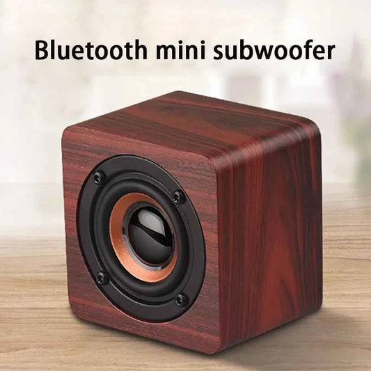 AOSIBAO Bluetooth Mini Subwoofer Wireless Wooden Portable Super Bass Speakers Unit High volume Audio Sound Box Loudspeaker - Mountain ship