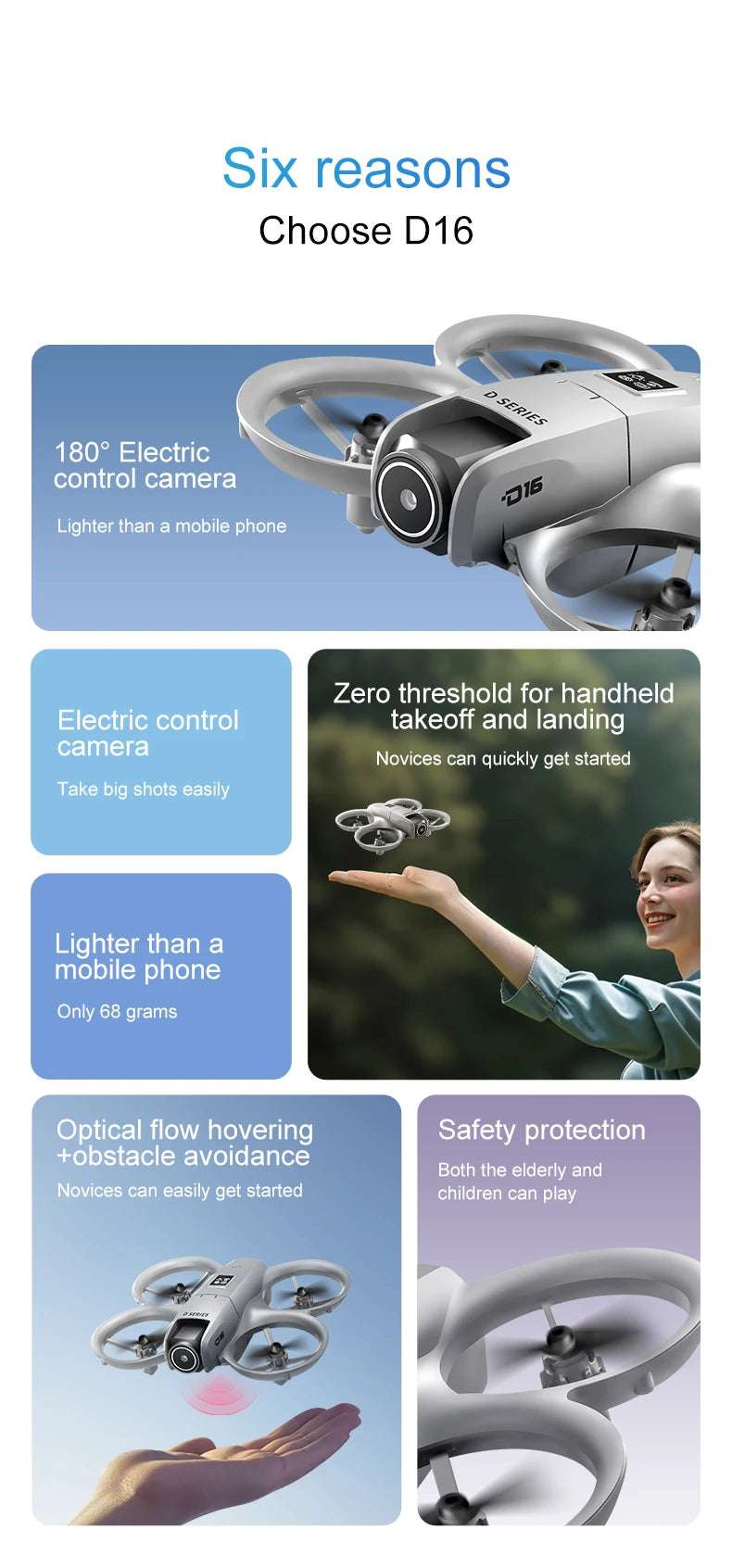 2025 D16 Mini Drone HD Camera 4K 1080P 180 ° Lens Dron Professional Obstacle Avoidance Optical Flow FPV Dron RC Quadcopter Toys - Mountain ship