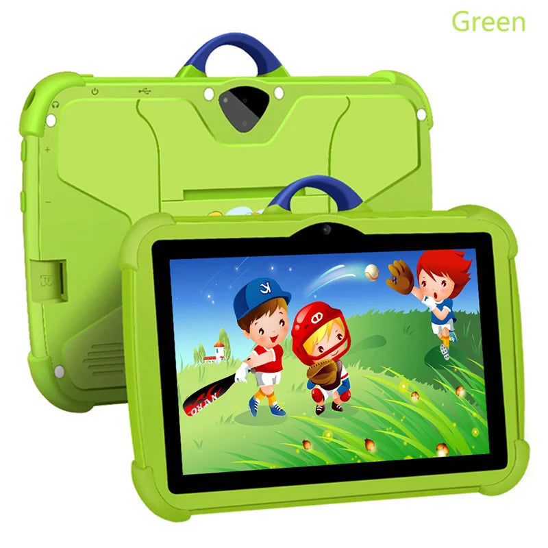 New Cartoon Pattern Kids Tablet 7 Inch Quad Core 4GB RAM 64GB ROM Android Learning Education Games Tablets Children's Gifts - Mountain ship