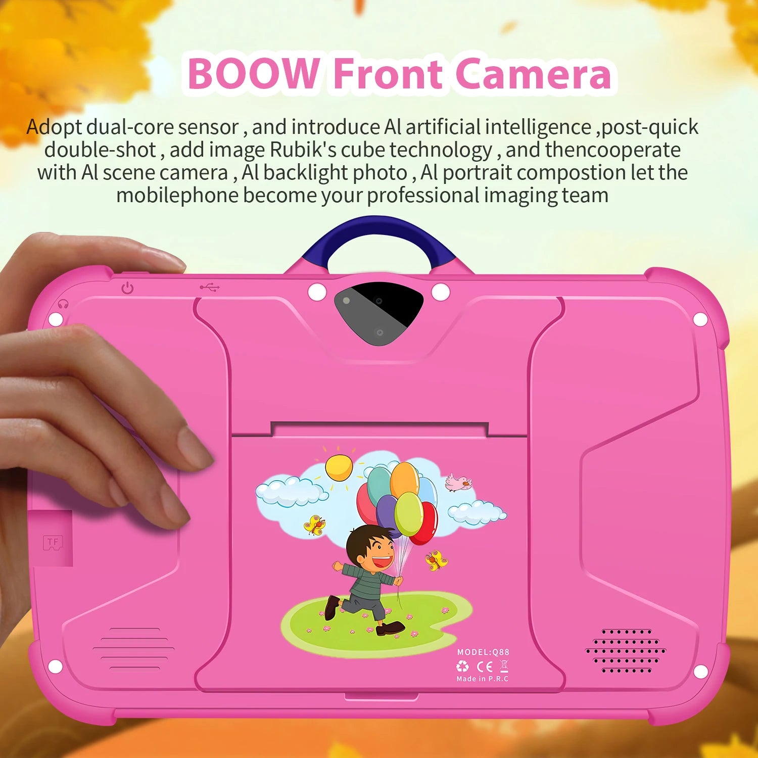 New Cartoon Pattern Kids Tablet 7 Inch Quad Core 4GB RAM 64GB ROM Android Learning Education Games Tablets Children's Gifts - Mountain ship