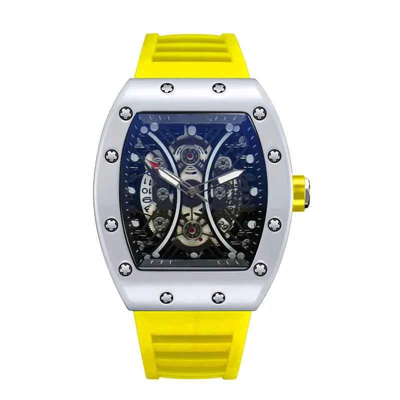 Men's Watch Light Luxury Brand Wine Barrel dial Fashionable Night Glow Sports Watch Calendar Clock Reloj L146 - Mountain ship
