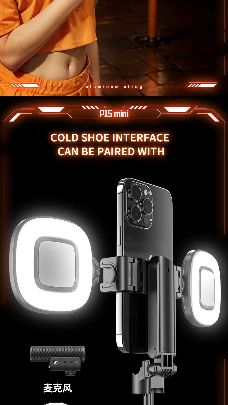 Newly Upgraded Design Mini Bluetooth Portable Telescopic Multifunctional Tripod Phone Selfie Stick - Mountain ship
