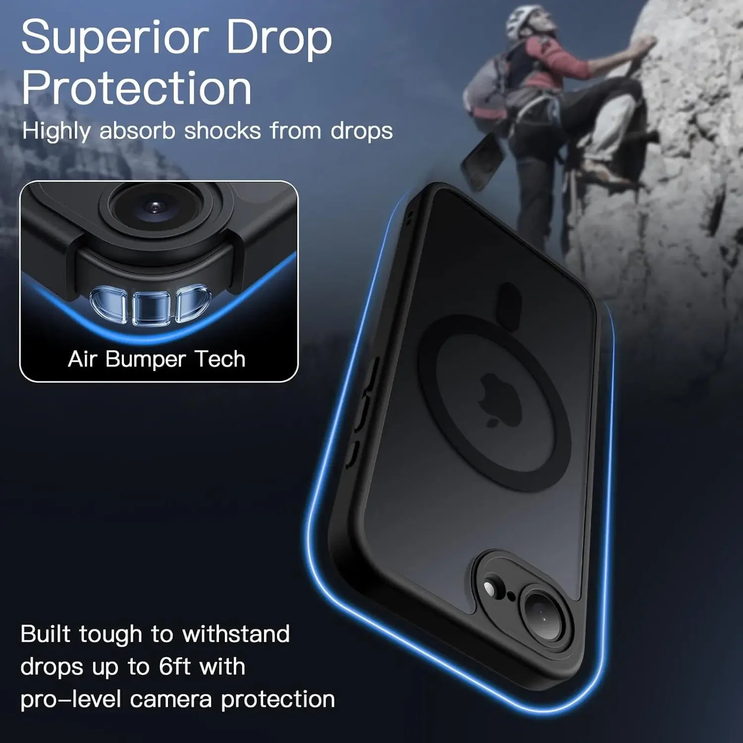 For Magsafe Magnetic Wireless Charging Case For iPhone 16E iPhone16E 5G Shockproof Matte Back Cover Coque - Mountain ship