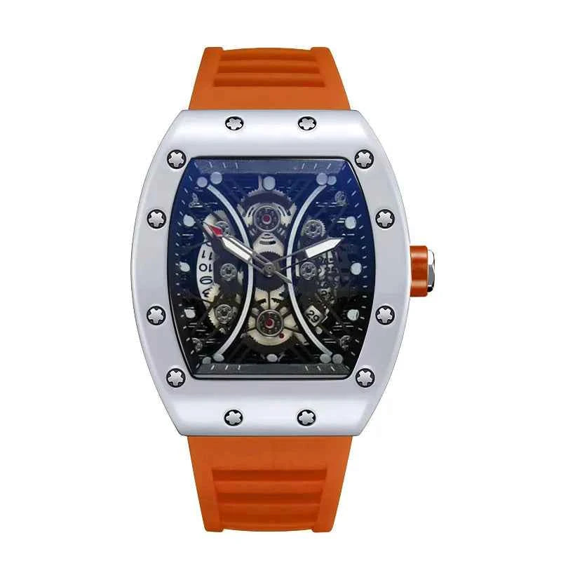 Men's Watch Light Luxury Brand Wine Barrel dial Fashionable Night Glow Sports Watch Calendar Clock Reloj L146 - Mountain ship