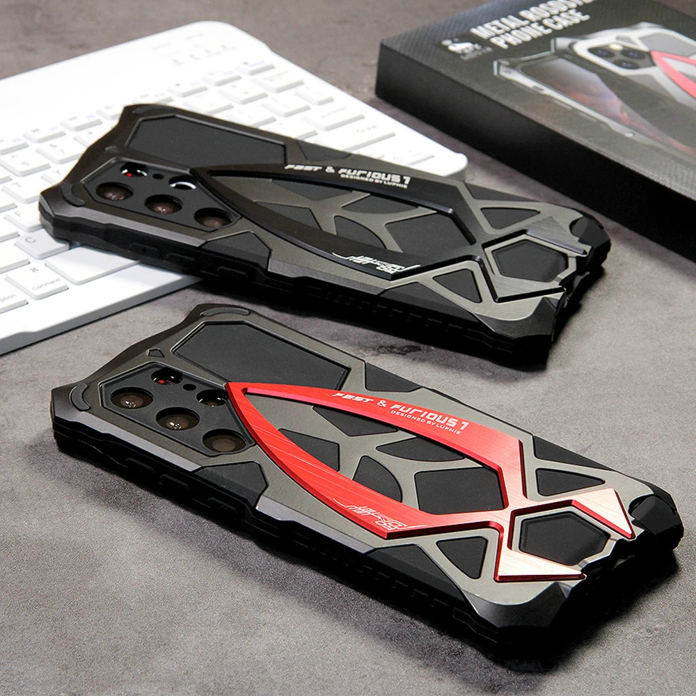 Luphie Metal Full Protect Armor Case For Samsung Galaxy S25 Ultra Phone Cover S24 23 S22Ultra S25 S24 Plus 5G Shockproof Fundas - Mountain ship